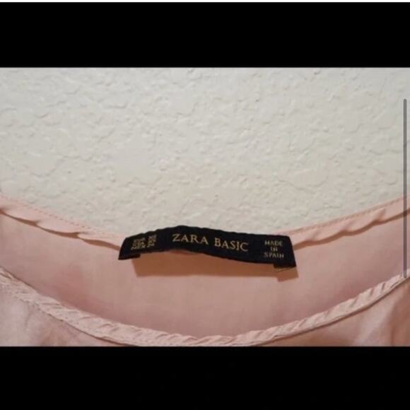 Zara basic blush colored cami with ruffle - Picture 5 of 6